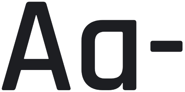 web font showing "A"