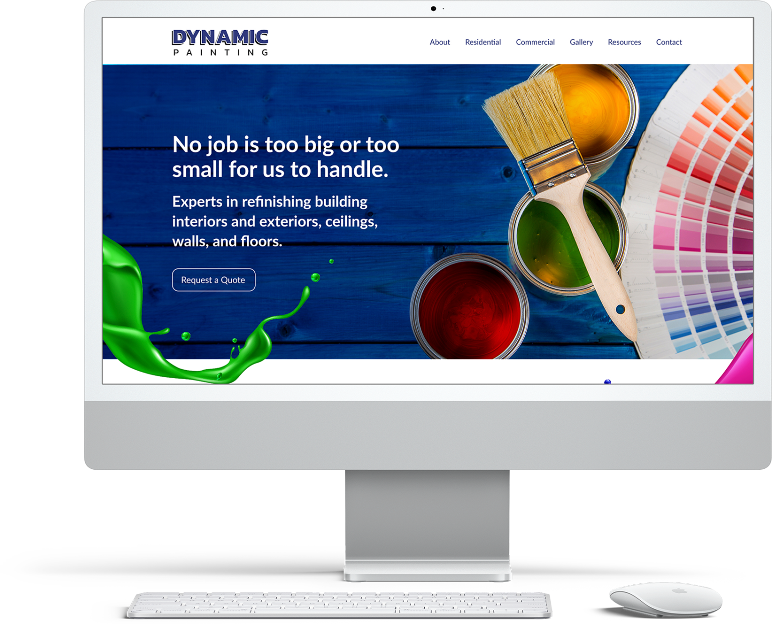 Dynamic Painting Thunder Bay Desktop web design